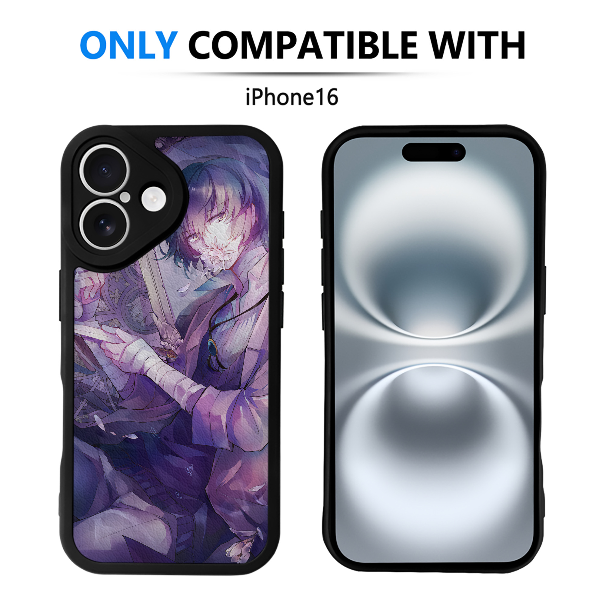 （画像用） 文豪ストレイドッグス Bungo Stray Dogs 【iPhone 16シリーズ対応】シリコンスマホケース（レザー調） 材質：シリコン